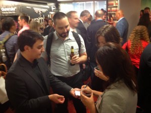 Trade Show Magician performs in hospitality suite