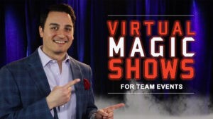 Virtual Magician performing online magic shows on Zoom