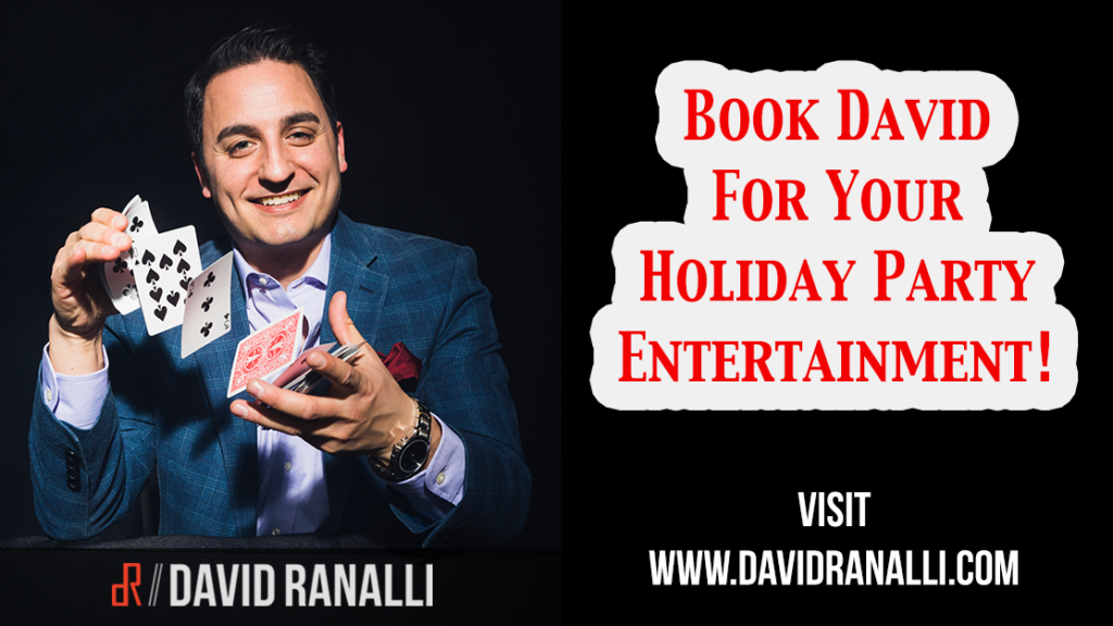 Holiday Party Entertainment Ideas Corporate Magician David Ranalli Chicago Indianapolis